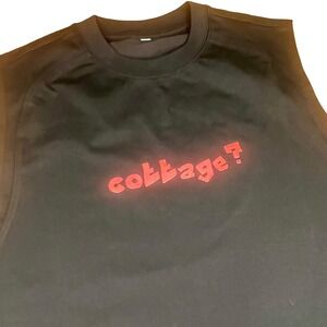 Heated Rivalry "Cottage?"  Sleeveless  Graphic Tank Top Black Size Small